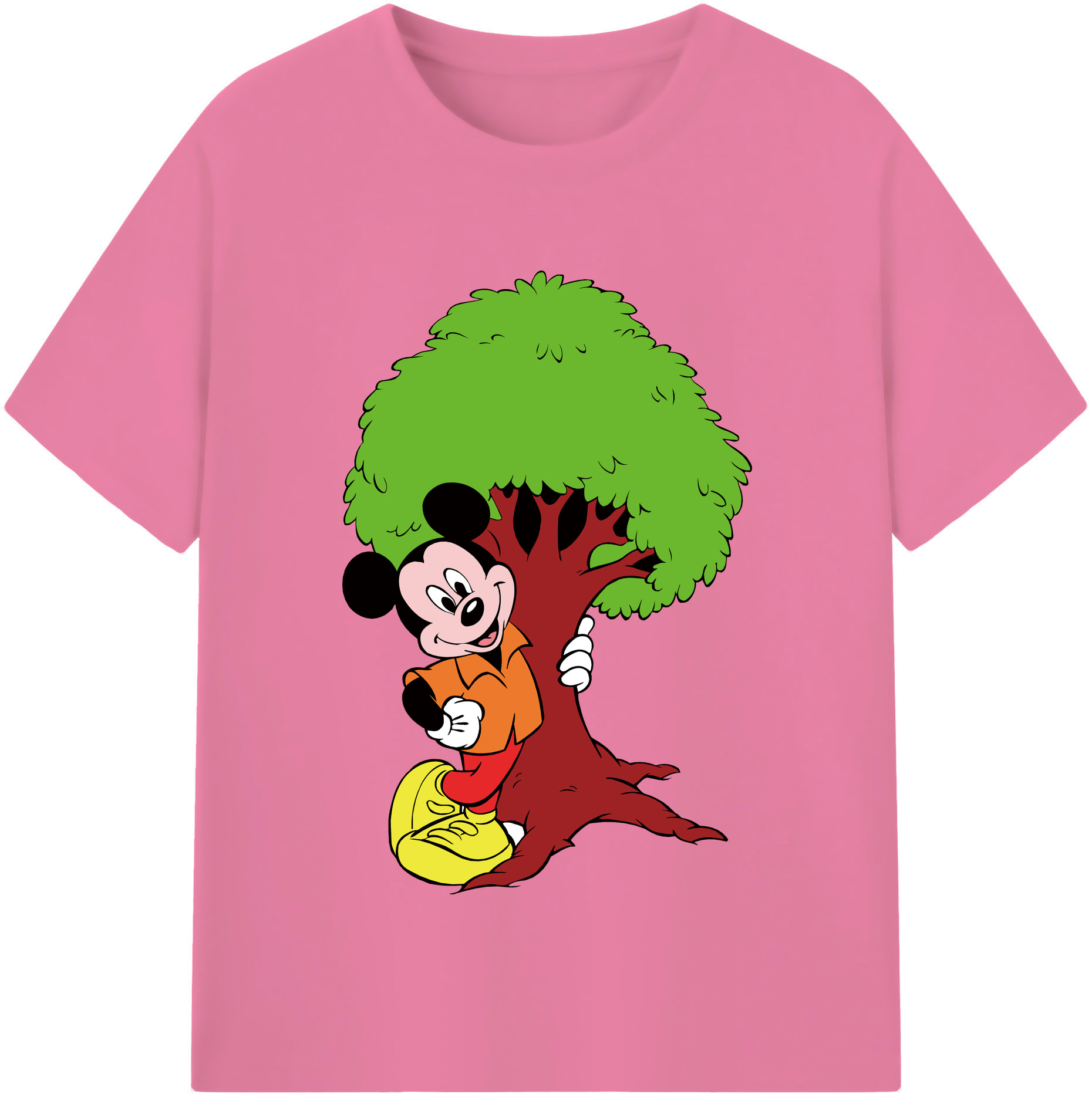 （画像用） ミッキーマウス Mickey Mouse 綿100％半袖Tシャツ（フロントプリント）